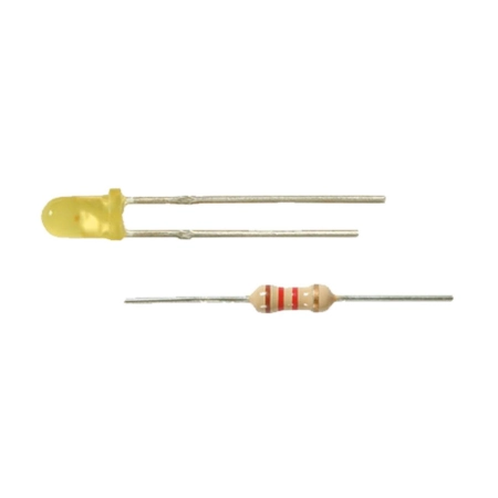 Viessmann 3551 - 4 żółte diody, z rezystorem, LED, D=3mm