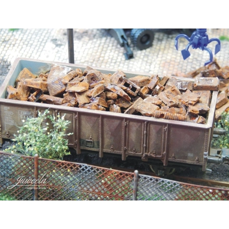 Juweela 28187 - Złom przemysłowy, zardzewiały, prawdziwa rdza 75 g, 1:87, H0