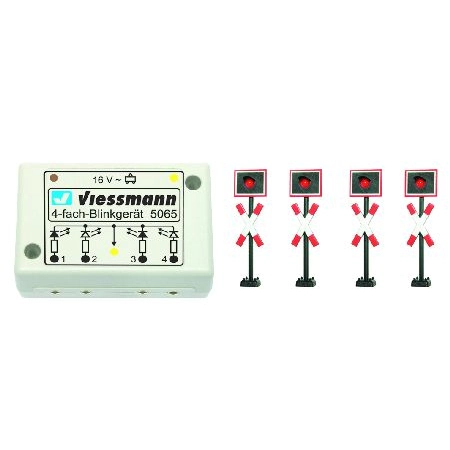 Viessmann 5800 - 4 krzyże św. Andrzeja z migającą elektroniką