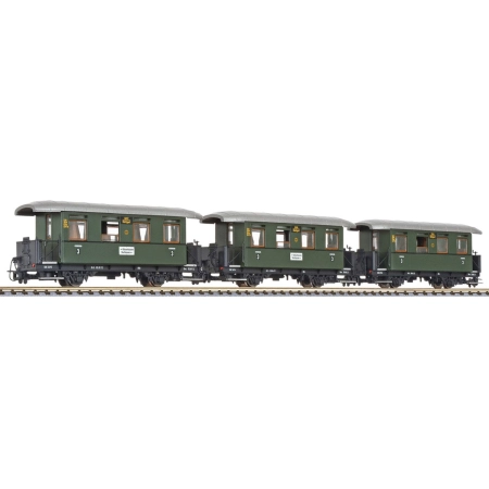 Liliput 340500 - Zestaw 3 wagonów pasażerskich, Öchslebahn, Ep.III-IV