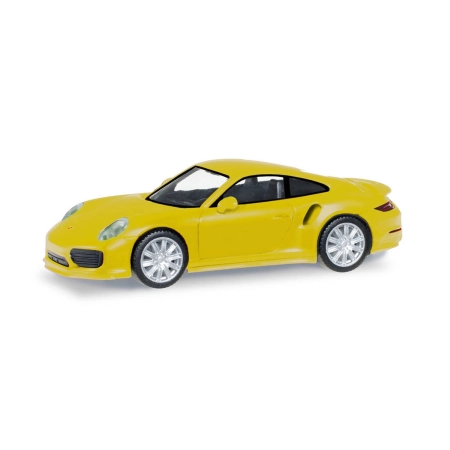 Herpa 028615-003 - Porsche 911 Turbo, żółty wyścigowy