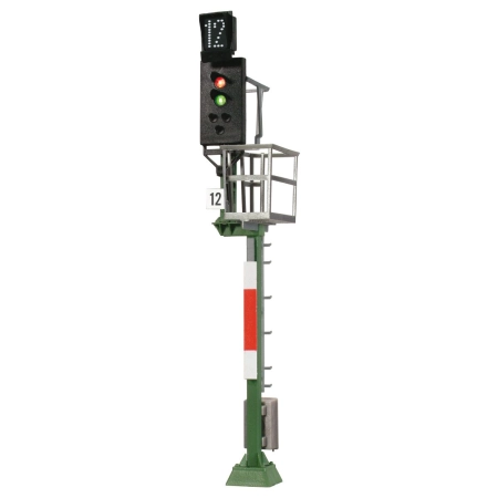 Viessmann 4042 - Semafor świetlny wjazdowy, 3 LED, wys. 78 mm.
