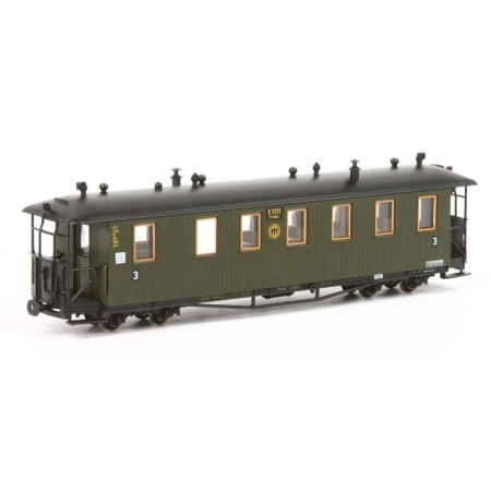 Technomodell 52421 - Wagon pasażerski 3. klasy, DRG, Ep.II, zielony