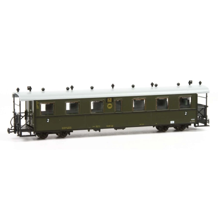 Technomodell 52429 - Wagon pasażerski 2 klasy, DRG, Ep.II, zielony
