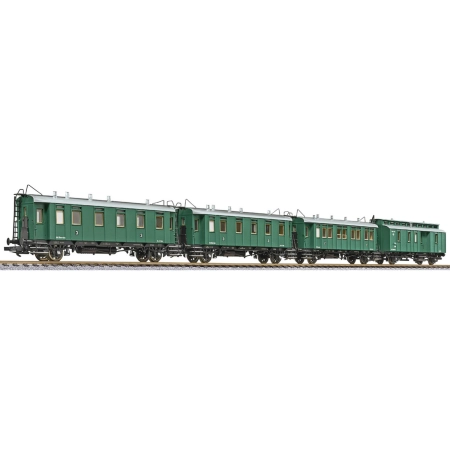 Liliput 330517 - Zestaw 4 wagonów pasażerskich, BBÖ, Ep.II