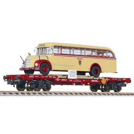 Liliput 235785 - Wagon transportowy, SLB, Ep.VI, z autobusem „Gräf & Stift”