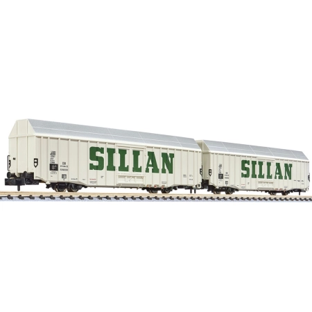 Liliput 260158 - Zestaw 2 wagonów towarowych o dużej ładowności, DB, Ep.III „SILLAN”