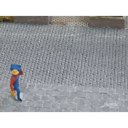 Juweela 28270 - Chodnik i płyty chodnikowe 40x40, ciemnoszary, 2600 sztuk, 1: 87, H0