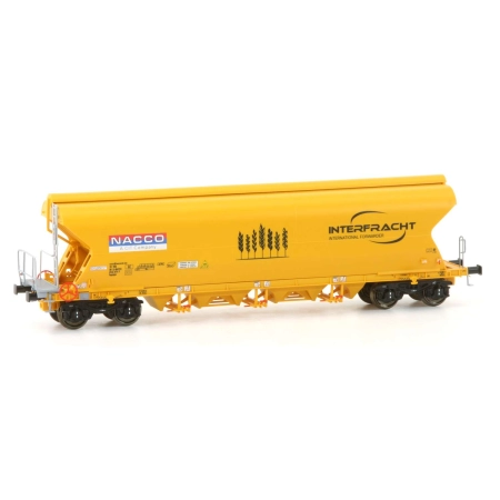 NME 511619 - Wagon do przewozu zboża Tagnpps 101m³ "INTERFRACHT", żółty, NACCO, 3
