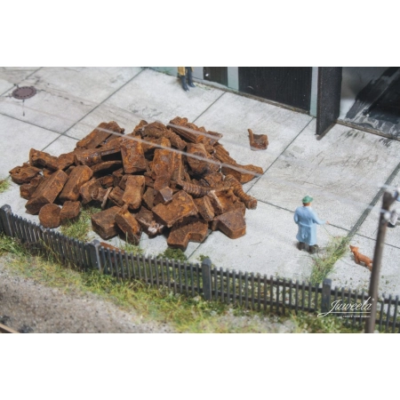 Juweela 21208 - Zardzewiały złom metalowy, prawdziwa rdza 25g, 1:120, TT