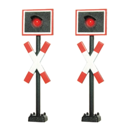 Viessmann 5058 - Sygnalizator przejazdu kolejowego z krzyżem św. Andrzeja 2szt.