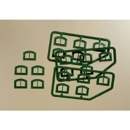 Auhagen 80216 - Okna "M" zielone. 20 sztuk