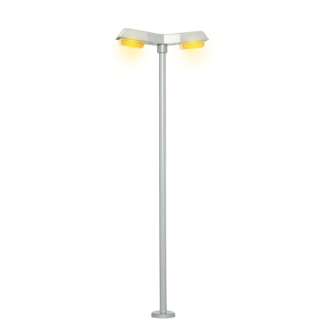 Viessmann 6098 - Latarnia uliczna, podwójna, światło bursztynowe