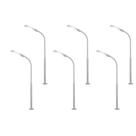 Viessmann 60906 - Latarnie uliczne LED h=10cm / 6szt.