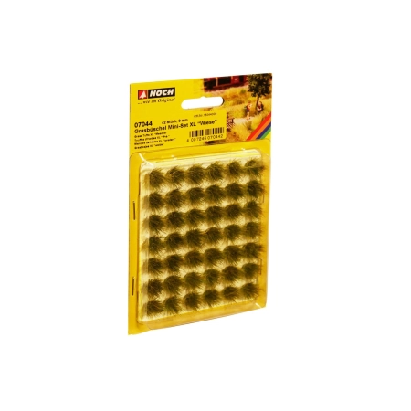 Noch 07044 - Kępki trawy mini zestaw XL „łąka”, 42x 9 mm
