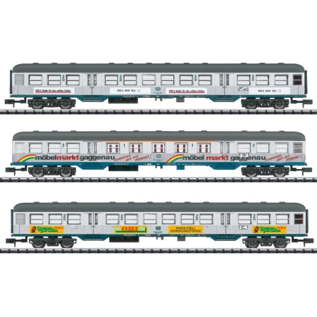 Trix 18213 - Zestaw 3 wagonów z reklamami, DB, Ep.IV-V