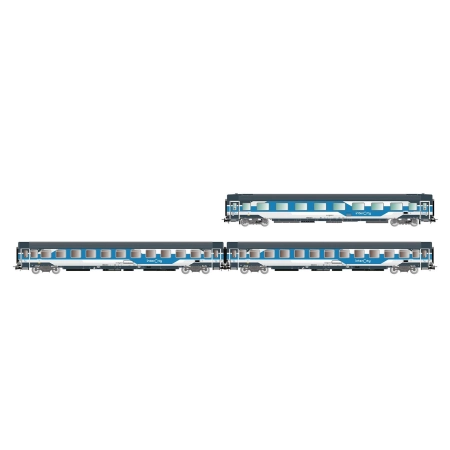 Rivarossi HR4407 - Zestaw 3 wagonów pasażerskich „Intercity”, FS, Ep.VI