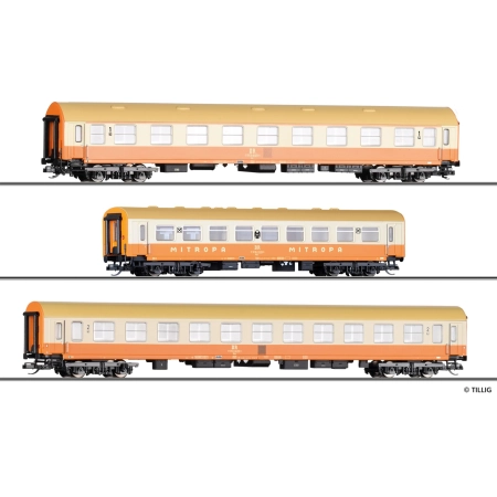 Tillig 01805 - Zestaw 3 wagonów pasażerskich „Städteexpress”, DR, Ep.IV