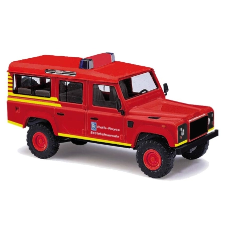 Busch 50327 - Land Rover Defender, straż pożarna firmy Rolls Royce, 1983 r.