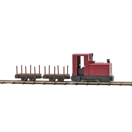 Busch 12019 - Zestaw startowy Field Railway z lokomotywą spalinową Deutz