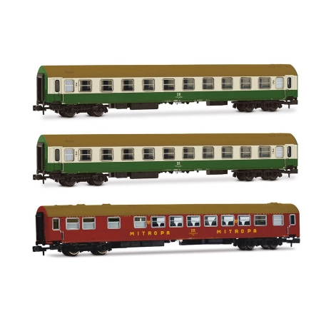 Arnold HN4483 - Zestaw 3 wagonów pasażerskich OSShD typu B, DR, ep. IV