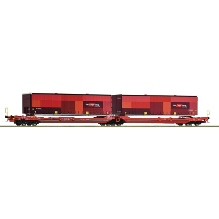 Roco 6600033 - Wagon przegubowy podwójny kieszeniowy T3000e, ÖBB, Ep.VI „Rail Cargo Austria''