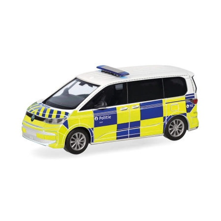 Herpa 098670 - Volkswagen (Volkswagen (VW) Multivan (2022) „Politie/Police” (Belgia)
