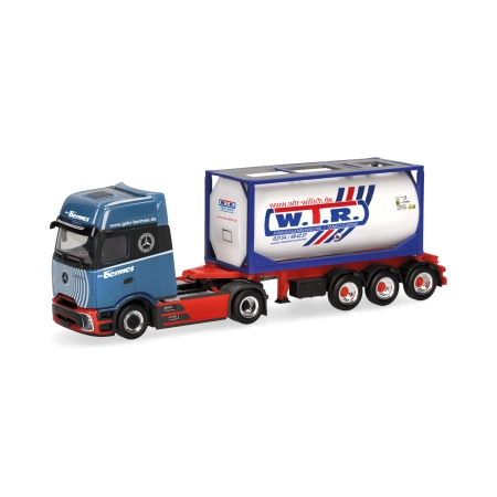 Herpa 320443 - Mercedes-Benz Actros L ProCabin Gigaspace 20ft Ciężarówka z naczepą kontenerową „Bermes”