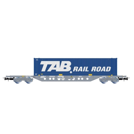 Jouef HJ6262 - Wagon kontenerowy z kontenerem „TAB Rail Road”, Novatrans, Ep.V