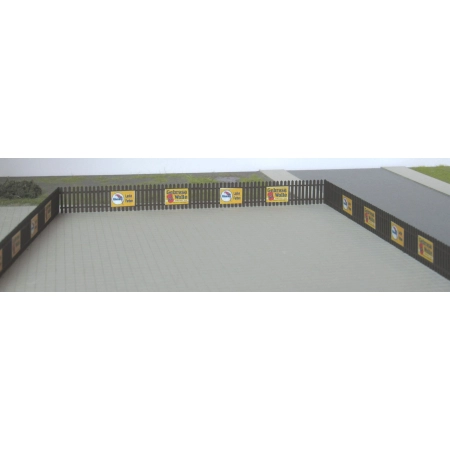 Laffont T10901 - Drewniany płot z 12 tablicami reklamowymi, L= 456 mm