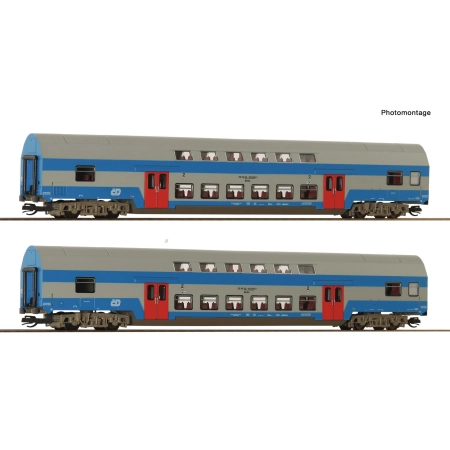Roco 6280044 - Zestaw 2 wagonów piętrowych Bmto, CD, ep. V