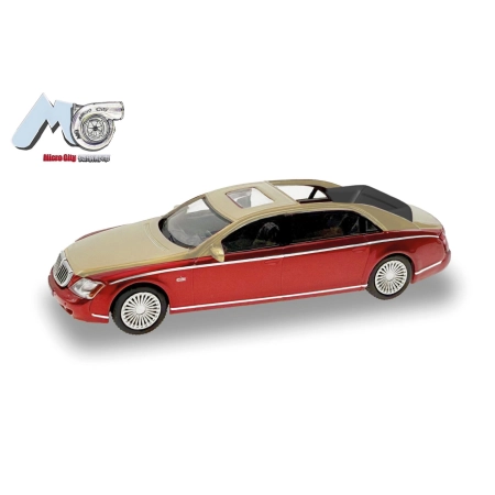 Herpa 87MC000034 - Maybach 62S, czerwony/złoty