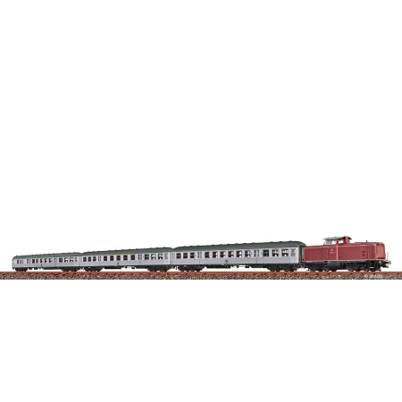 Brawa 50898 - Skład pociągu N 2570 z BR 212 i pociągiem pasażerskim, DB, Ep.IV, DC-Sound-Extra