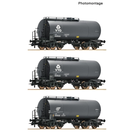 Roco 6600162 - Zestaw 3 wagonów cystern, VTG/DB, Ep.IV
