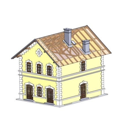 Igra 232025 - Dworzec kolejowy Halic, 58 x 74 x 70 mm, zestaw
