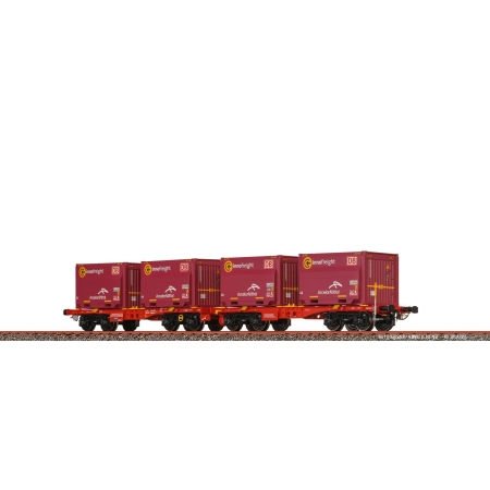 Brawa 50932 - Wagon płaski na wózkach Sggmmrrs "ArcelorMittal", DBAG, Ep.VI