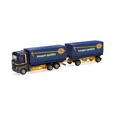 Herpa 320160 - Renault AE Wechselpritschen/planen-Hängerzug "ASG" (Schweden)
