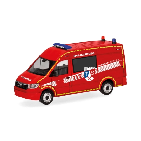 Herpa 098731 - MAN TGE minibus z wysokim dachem „Feuerwehr Oberhausen/ELW”