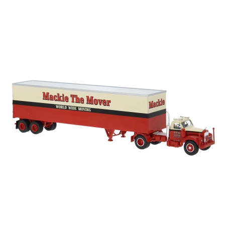 Brekina 85982 - Ciężarówka z naczepą skrzyniową Mack B61 "Mackie"