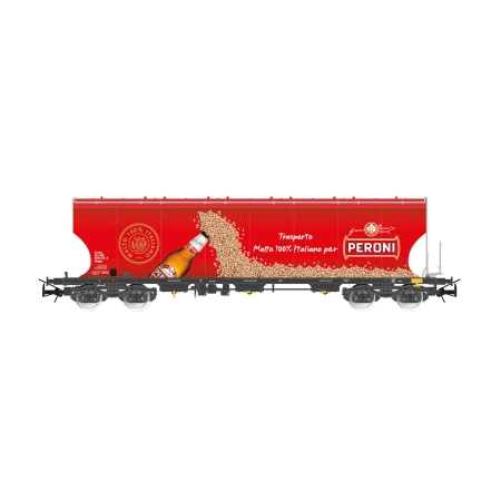 Rivarossi HR6679 - Wagon silos, Trasporto Malto 100% Italiano per PERONI, Ep. VI
