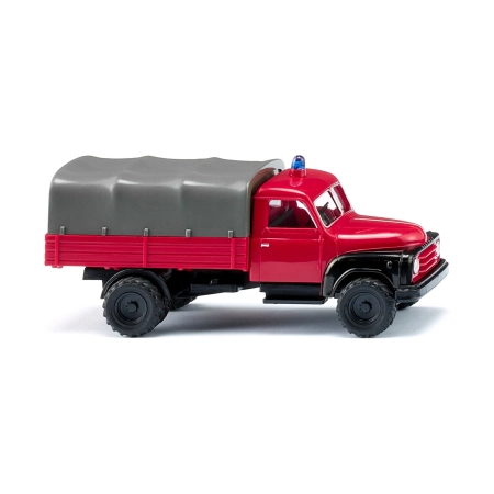 Wiking 034505 - Straż pożarna - Ciężarówka z platformą (Hanomag L 28)