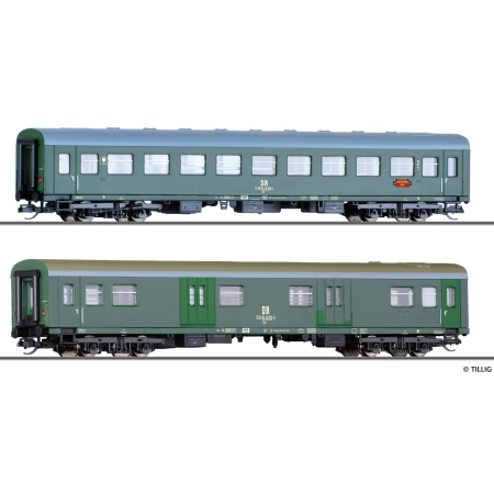 Tillig 502361-B - Zestaw 2 wagonów modernizacyjnych, DR, Ep.IV