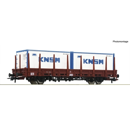 Roco 6600152 - Wagon towarowy platforma z kłonicami Kbs, NS, Ep.IV