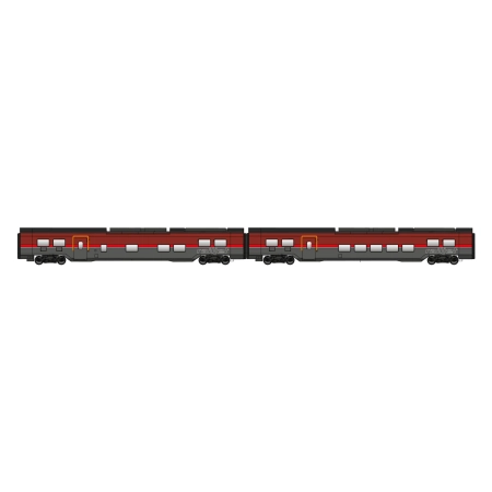 Jägerndorfer JC72210 - Zestaw 2 wagonów pasażerskich Railjet, ÖBB, Ep. VI, edycja High-End