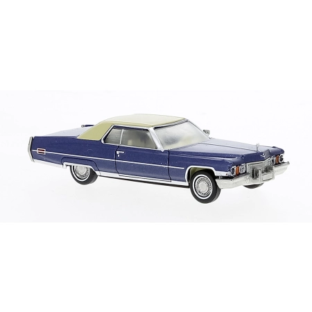 Brekina 18127 - Cadillac Coupé de Ville, niebieski/beżowy, 1972 r.
