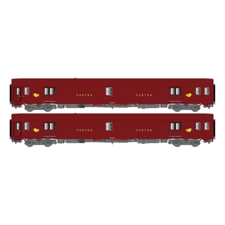 L.S. Models 40443 - Zestaw 2 wagonów pocztowych PA UIC, SNCF, Ep.IV