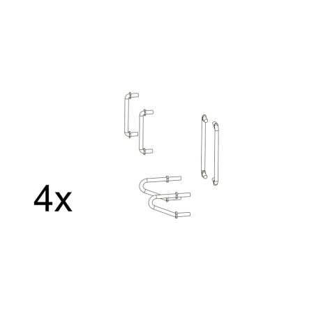 igra 99110005 - Uchwyty, srebrne, srebrny, 2 sztuki