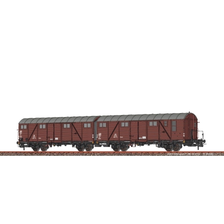 Brawa 51296 - Wagon towarowy kryty Hbqrs-52, DB, Ep.III