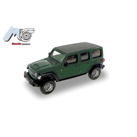 Herpa 87MC000014 - MicroCity: Jeep Wrangler, zielony (od 2017 r.)