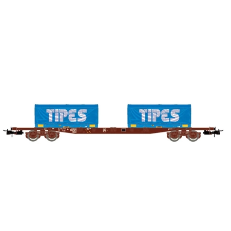 Jouef HJ6260 - Wagon kontenerowy z 2 kontenerami »TIPES«, SNCF, Ep.V